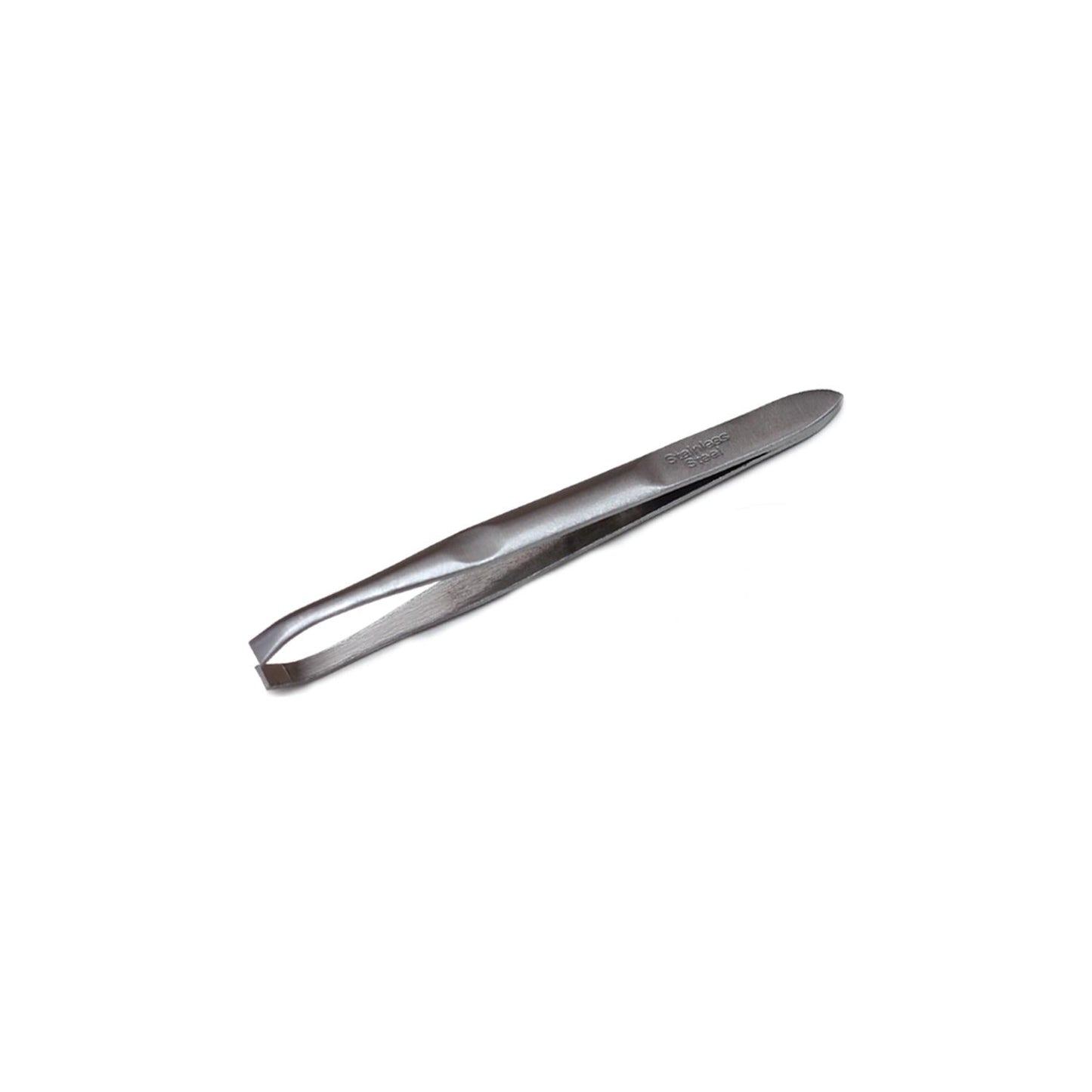 Trina Metal Flat-Edged Tweezers 011 - Precision Grip Tool for Beauty Professionals and Individuals