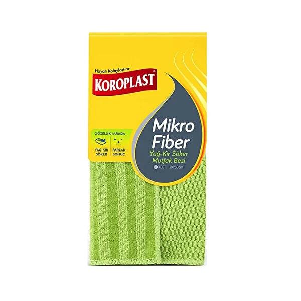 Koroplast Microfiber Cleaning Cloth for Kitchen - Effective Grease & Dirt Remover, Durable & Reusable
