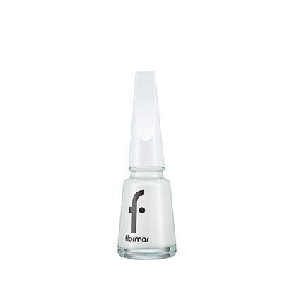 Flormar Nail Enamel - Bright White - Perfect for Nail Art Lovers | 0.33 fl. oz.