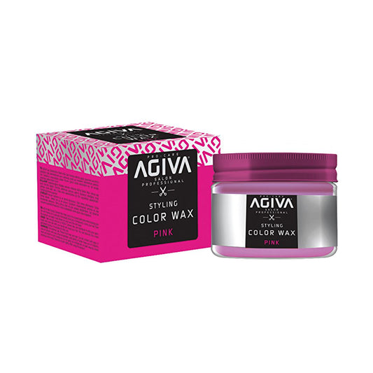 Agiva Pink Hair Wax: Temporary Hair Color Styling Wax for Women - Washable, Easy Application, Express Your Style.