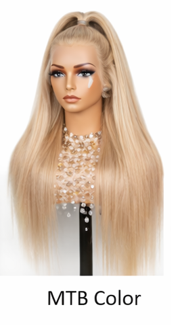 Reddish Brown Straight Human Hair Lace Closure Wig With Baby Hair