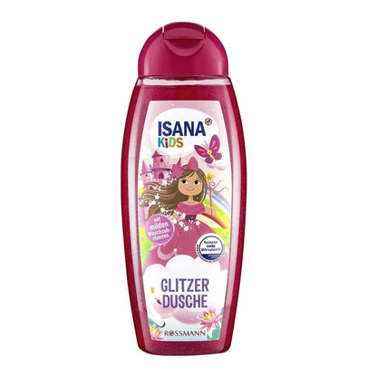 Isana Kids Glittery Fruity Shower Gel for Gentle Cleansing 300 ml