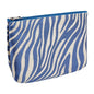 Eklips Blue Zebra Makeup Bag with Zipper