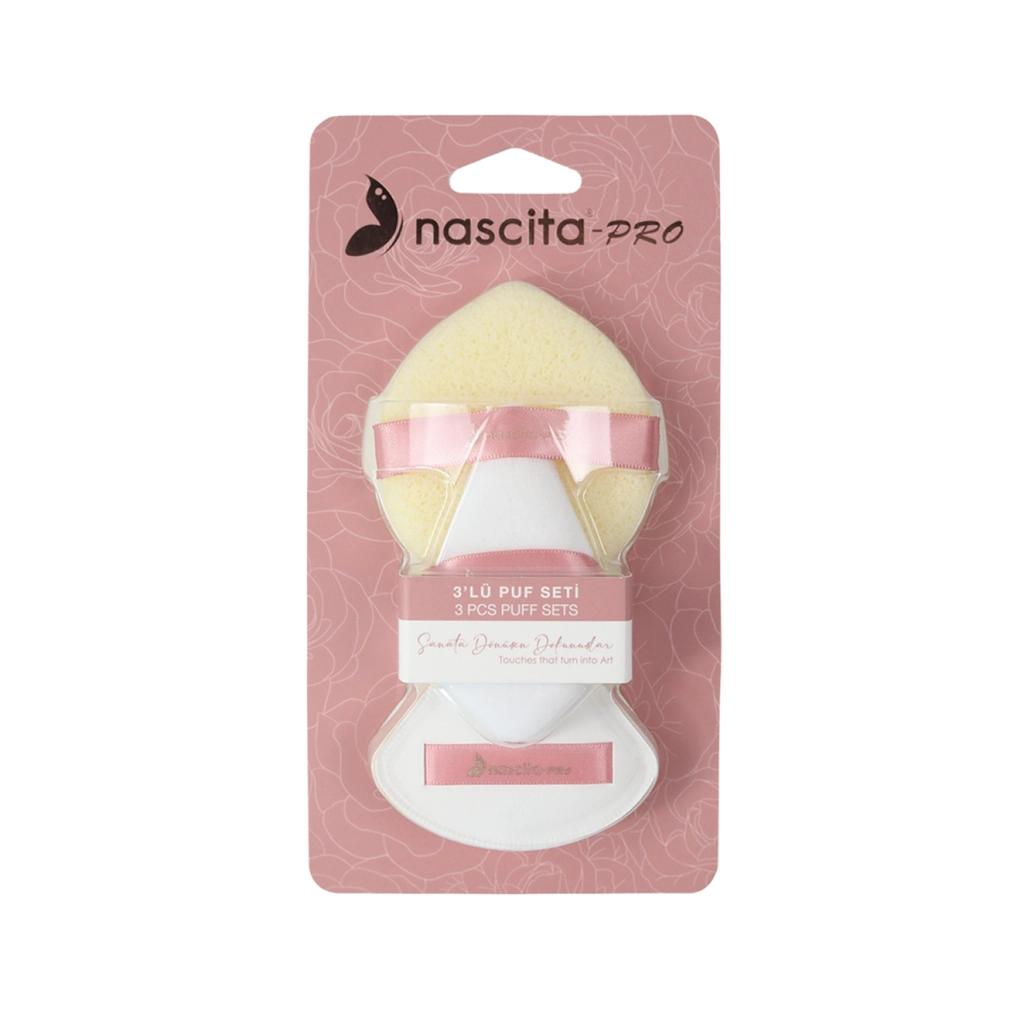 Nascita 3-Piece Makeup Powder Puff Set (Set 2)