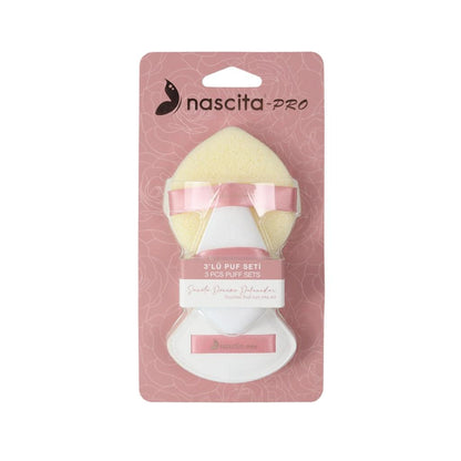 Nascita 3-Piece Makeup Powder Puff Set (Set 2)