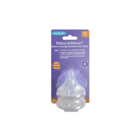 Lansinoh Natural Wave Baby Bottle Nipple - BPA Free, Slow Flow, 2 Pack