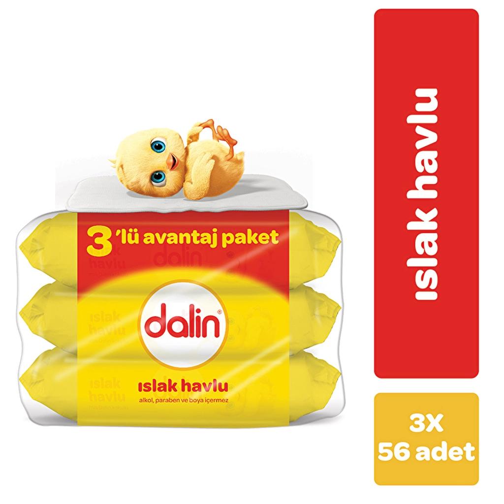 Dalin Classic Baby Wet Wipes for Gentle Cleansing 3 x 56 Pack