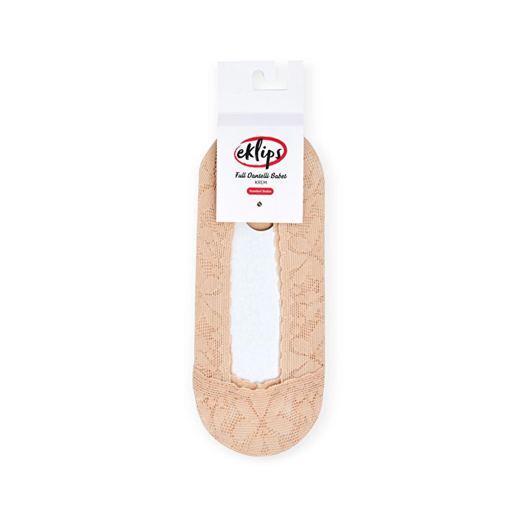 Eklips Full Lace No-Show Socks Elegant Cream Flats Liners