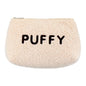 Eklips Puffy Plush Beige Makeup Bag