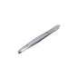 Trina Matte Chrome Flat Tipped Tweezers for Precision Grooming & Beauty Professionals