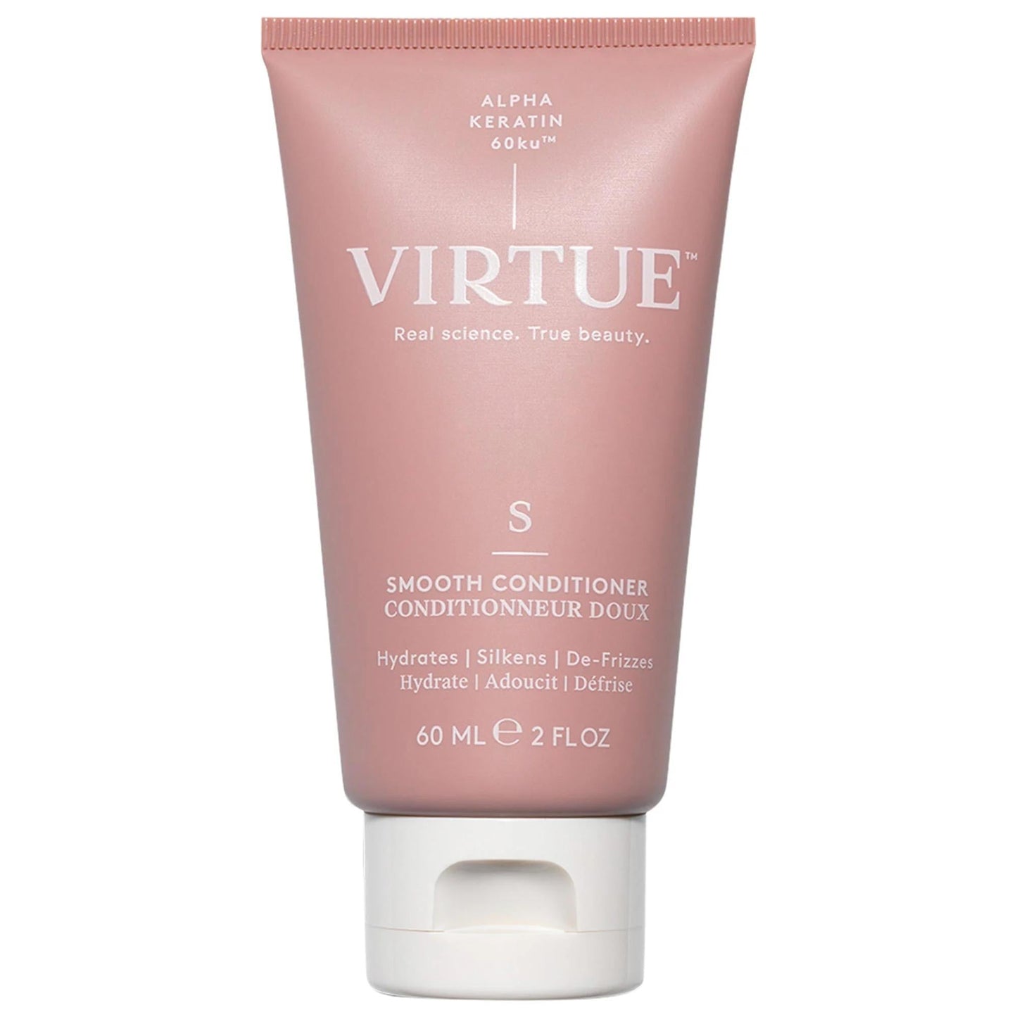 Virtue Smooth Mini Conditioner for Frizz Control - Hydrating, Smoothing Coarse & Textured Hair with Alpha Keratin 60ku¨