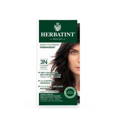 Herbatint 3N Dark Chestnut Hair Dye: Natural, Ammonia & Paraben Free Gray Coverage & Sensitive Scalp Formula - 4.06 fl oz