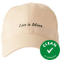 MERIT 'Less is More' Baseball Cap: 100% Cotton, Adjustable, Embroidered, Minimalist Style, Beige Cotton Hat
