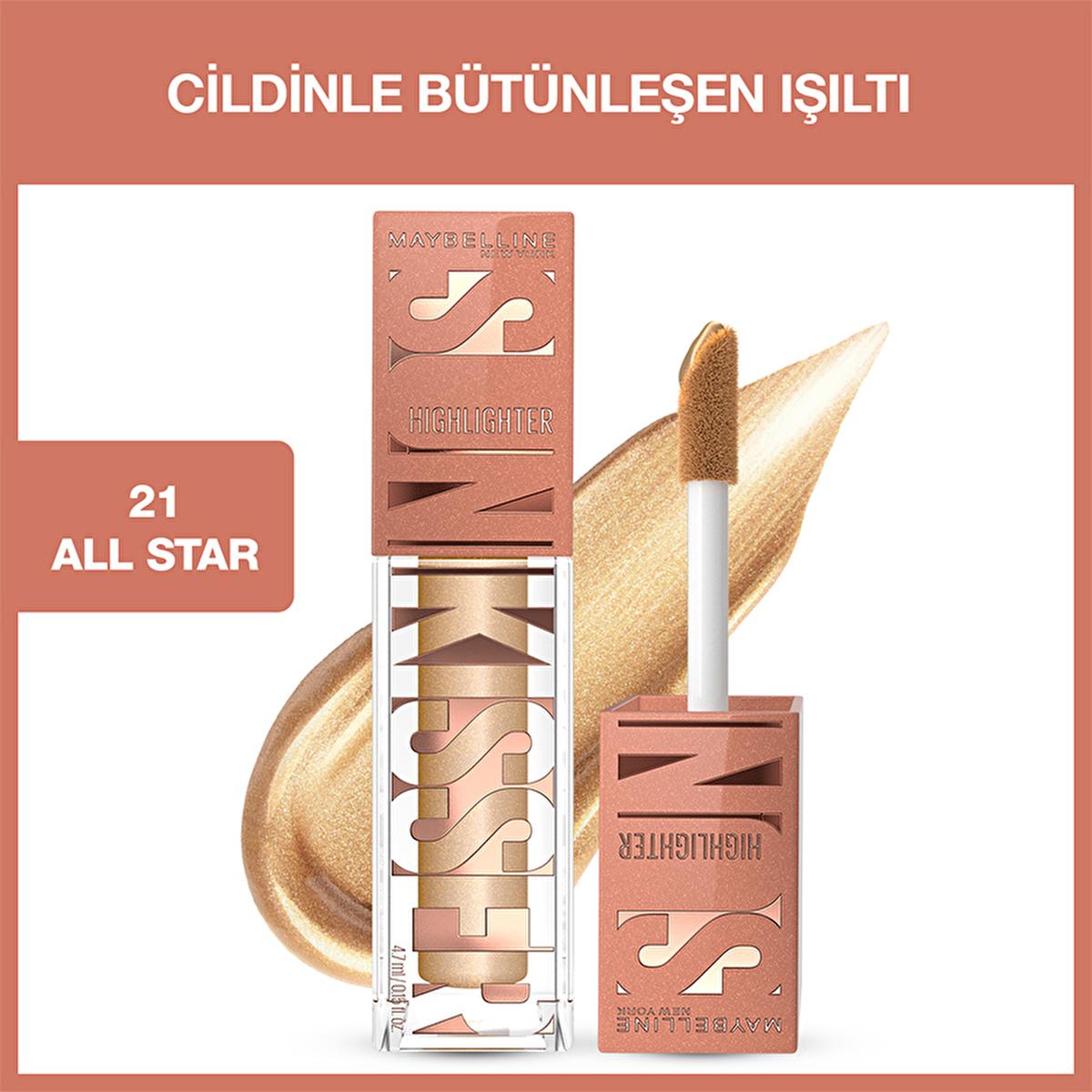 Maybelline Sunkisser Liquid Highlighter - Radiant Glow, Natural Finish - Blendable, Easy to Apply Illuminating Makeup
