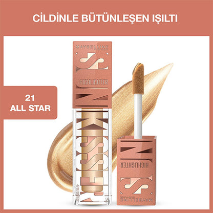 Maybelline Sunkisser Liquid Highlighter - Radiant Glow, Natural Finish - Blendable, Easy to Apply Illuminating Makeup