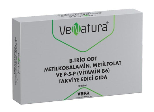 VeNatura Vitamin B Supplement - B6, B12, Folate - Orally Disintegrating Tablets for Adults