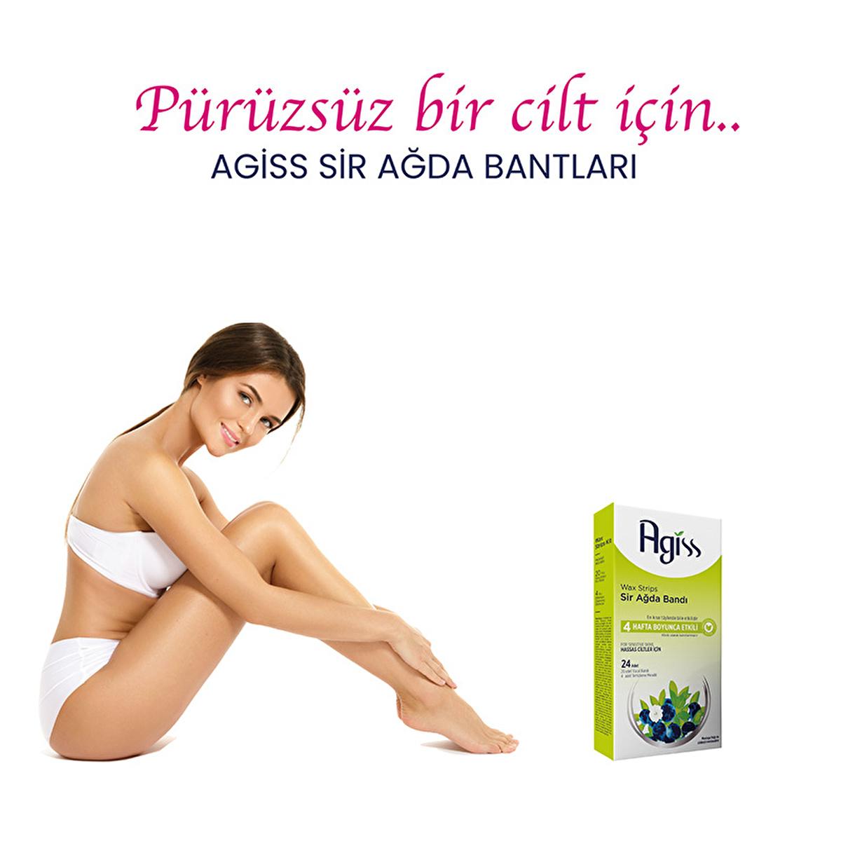 Agiss Sensitive Skin Wax Strips for Body Hair Removal - Gentle, Effective, Natural Ingredients