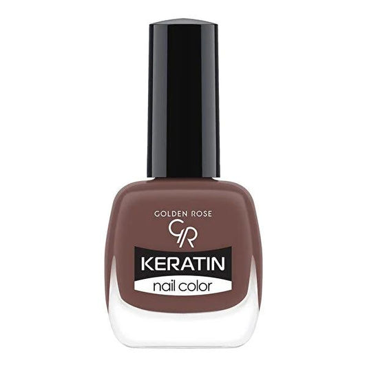 Golden Rose Keratin Nail Polish - Long-Lasting Color & Nourishment, Shade No. 118