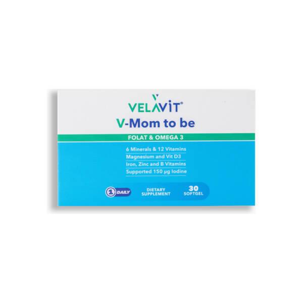 Velavit V-Mom To Be Folate & Omega 3 Supplement - 30 Softgels