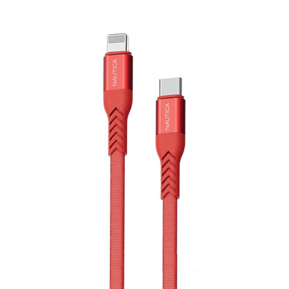 Nautica C420 Lightning Charging Cable in Red