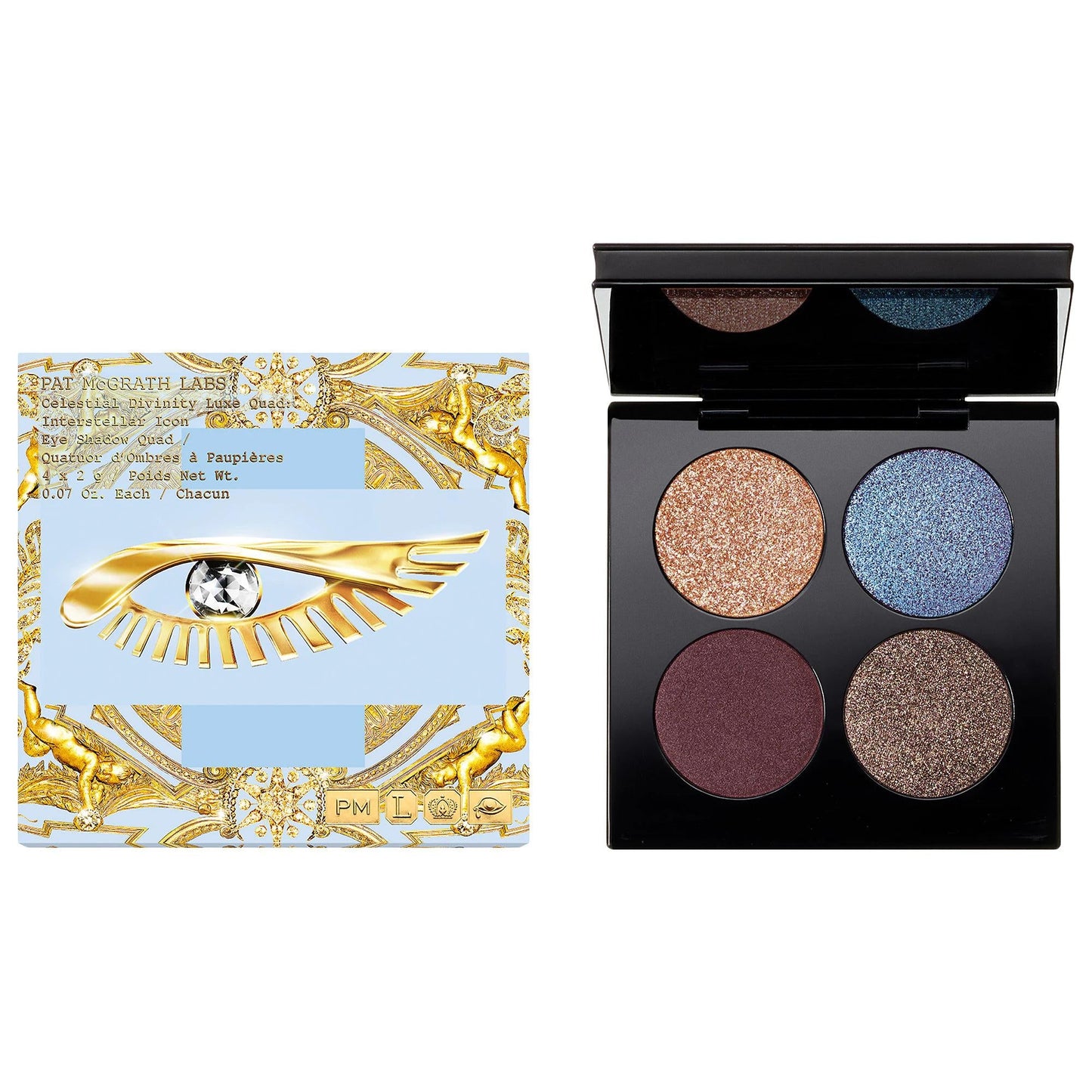 Celestial Divinity Eyeshadow Palette - Dual Palette Makeup with Glitter & Shimmer Shades