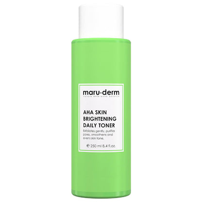 Maruderm AHA Skin Brightening Toner: Glycolic & Lactic Acid Exfoliating Treatment for Dark Spots, Hyperpigmentation, & Even Skin Tone