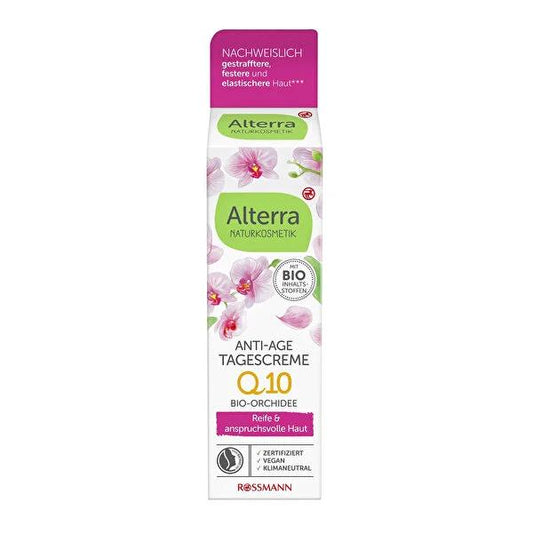 Alterra Anti-Aging Q10 Day Cream with Organic E Vitamin - Natural Moisturizer for Fine Lines & Wrinkles