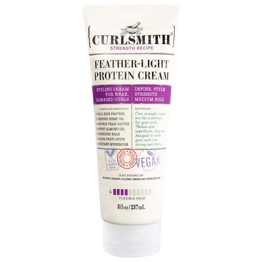 Feather-Light Protein Hair Cream: Define Curls, Control Frizz & Boost Shine - Vegan & Cruelty-Free Moisturizing Curl Defining Cream