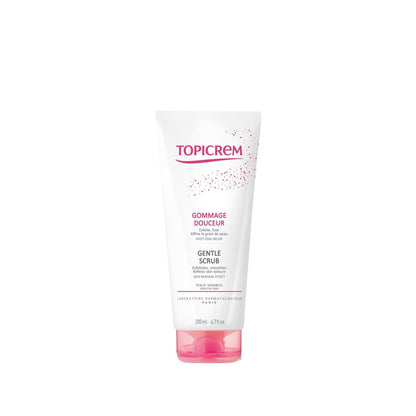 Topicrem Gentle Exfoliating Scrub for All Skin Types - Soap-Free, Jojoba Beads, 200ml