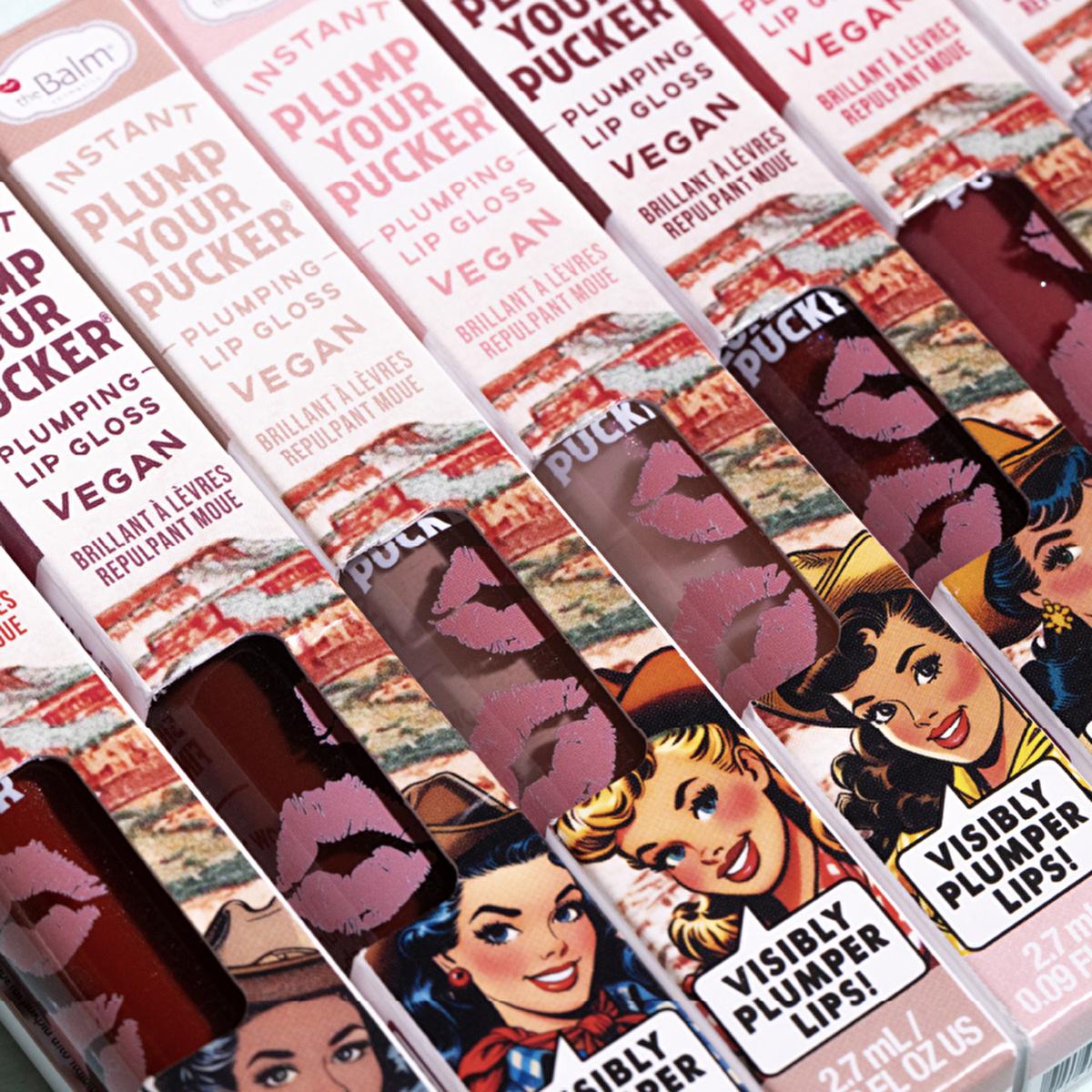 theBalm Instant Plump Your Pucker Lip Plumper Gloss: Get Fuller, Hydrated Lips Without the Sting. Volumizing, Non-Sticky, Cruelty-Free Makeup