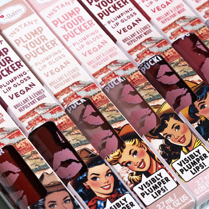 theBalm Instant Plump Your Pucker Lip Plumper Gloss: Get Fuller, Hydrated Lips Without the Sting. Volumizing, Non-Sticky, Cruelty-Free Makeup