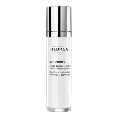 Filorga Age Purify Double Correction Fluid 50ml - Anti-Aging Facial Fluid for Oily Skin with Hyaluronic Acid and Peptides