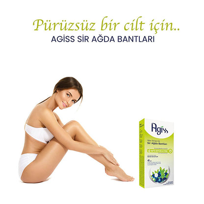 Agiss Sensitive Skin Wax Strips for Body Hair Removal - Gentle, Effective, Natural Ingredients