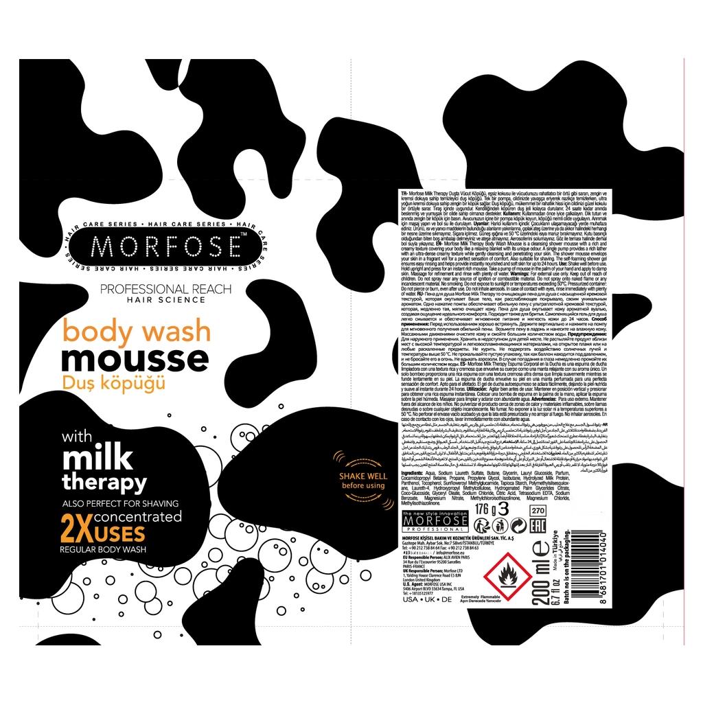 Morfose Milk Therapy Creamy Body Wash Foam 200 ml