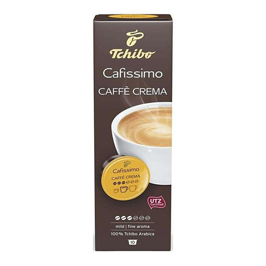 Tchibo Cafissimo Caffe Crema Fine Aroma Coffee Capsules - 10 Count, Sustainable & Compatible with Cafissimo Machines