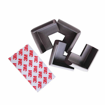 Miny Baby Brown Corner Protector - Soft Rubber Child Safety Protectors for Furniture Edges (4 Pack)
