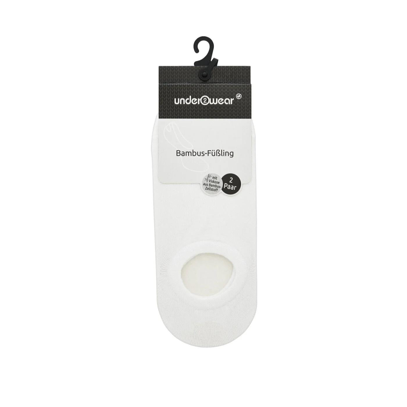 Underwear Bamboo Socks 2-Pack Breathable White 39-42