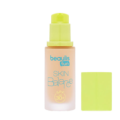 Beaulis Fun Skin Balance Foundation 128 Bright On - Lightweight, Natural Finish, SPF 30