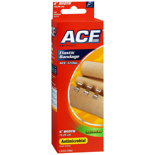 ACE 3M Brand Elastic Bandage With Clips, 6 Inch