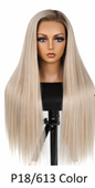 Dark Brown 24' Transparent Glueless Full HD Lace Straight Frontal Peruvian Hair Wigs