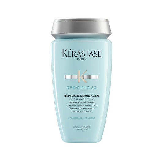 Kerastase Specifique Bain Dermocalm Riche Shampoo for Sensitive Scalp - Soothes, Moisturizes, and Relieves Irritation - 8.45 fl oz