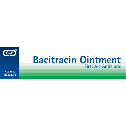 Bacitracin First Aid Antibiotic Ointment - 500 units/gm, 1 oz (28.4g) Tube