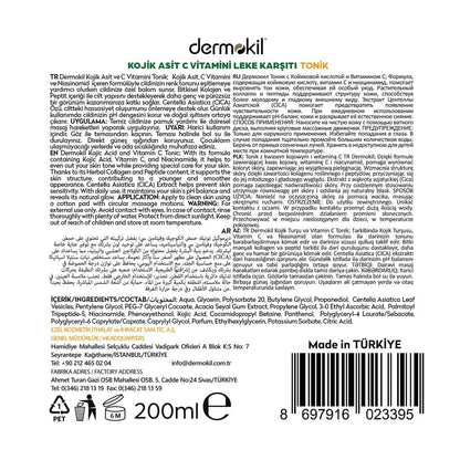 Dermokil Kojic Acid & Vitamin C Brightening Toner 200ml