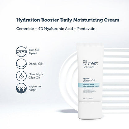 The Purest Solutions Moisturizing Face Cream with Hyaluronic Acid & Shea Butter - Anti-Aging Skincare for Dry Skin