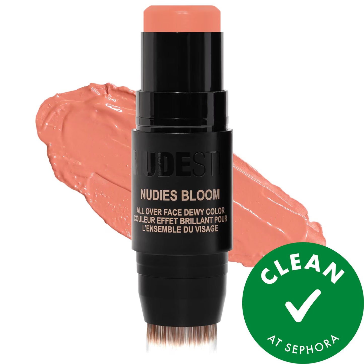 Nudies Cream Blush Stick - Natural Makeup, Vegan Cosmetics for Cheeks, Eyes, Lips