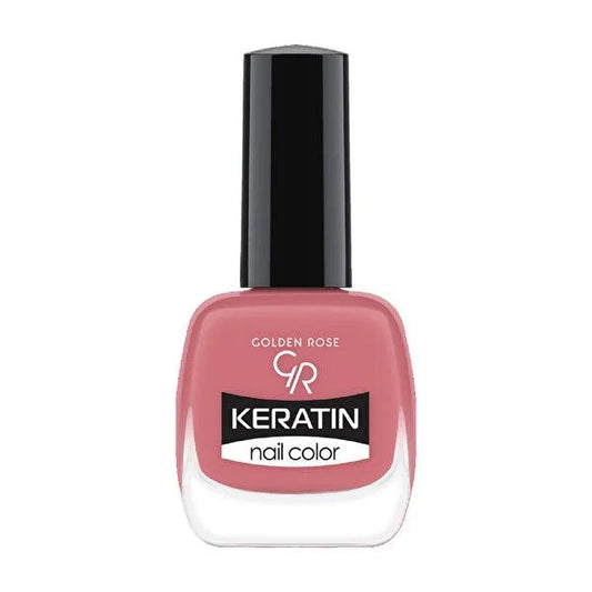 Golden Rose Keratin Nail Polish - Long-Lasting, Nourishing Nail Color with Keratin Enriched Formula