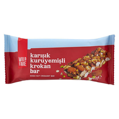 Wildfare Mixed Nut Croquant Bar Crunchy Snack 40g