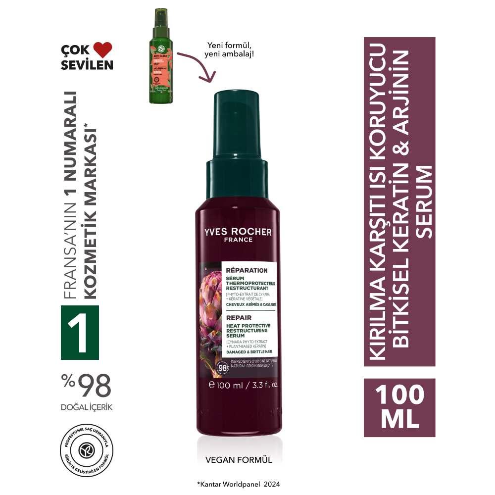 Vegan Keratin & Arginine Heat Protectant Hair Serum 100ml