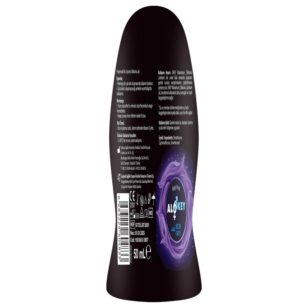 Okey Max Silicone Lubricant Gel with Long-Lasting Formula 50 ml