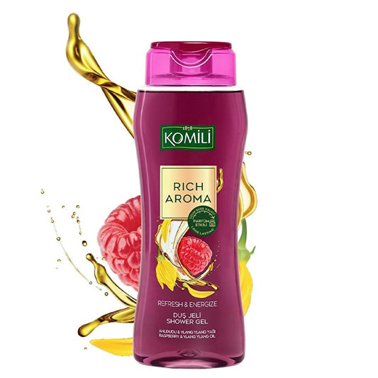Komili Rich Aroma Refresh & Energize Shower Gel - Long Lasting Fragrance & Energizing Formula